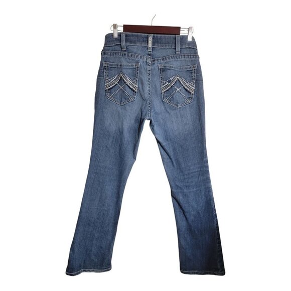 Ariat Jeans Women 31R R.E.A.L. Mid Rise Whipstitch Boot Ocean Western 10014022 - Picture 1 of 13